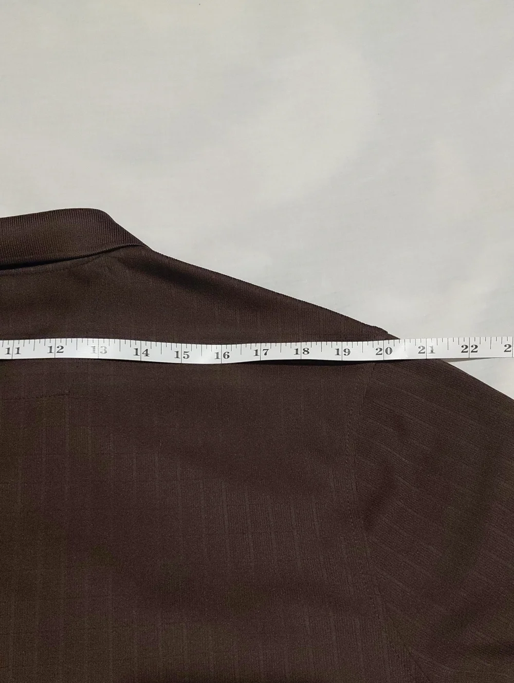 Perry Ellis Men's Brown Zip-Front XL Polo Shirt - Picture 4 of 7